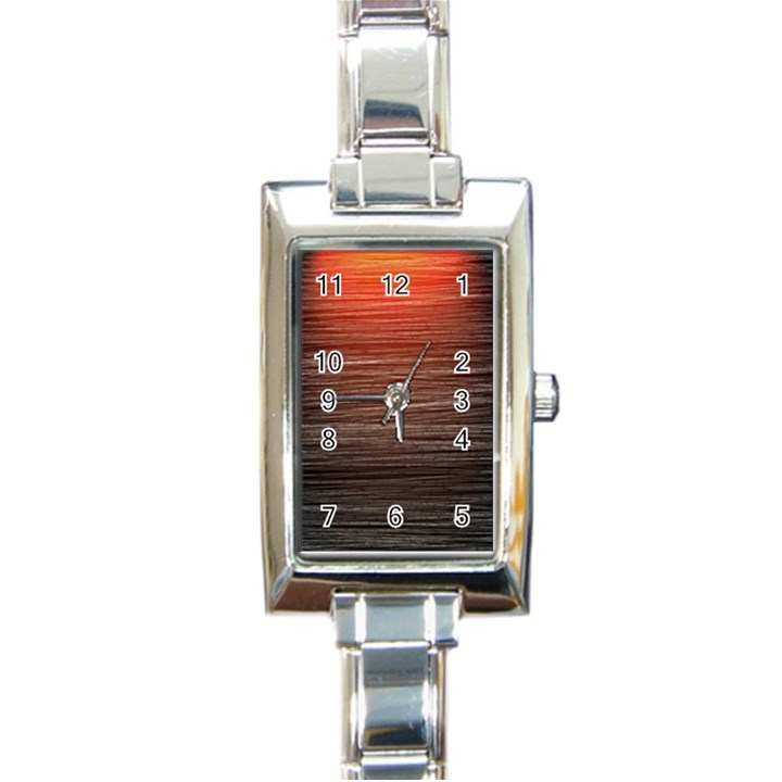 Background Red Orange Modern Rectangle Italian Charm Watch