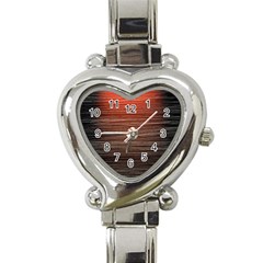 Background Red Orange Modern Heart Italian Charm Watch by Celenk