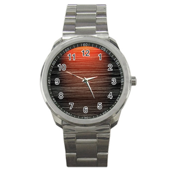 Background Red Orange Modern Sport Metal Watch