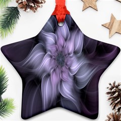 Fractal Flower Lavender Art Ornament (star) by Celenk