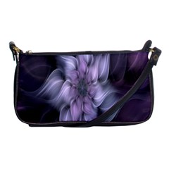 Fractal Flower Lavender Art Shoulder Clutch Bags by Celenk