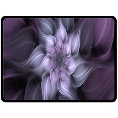 Fractal Flower Lavender Art Fleece Blanket (large)  by Celenk