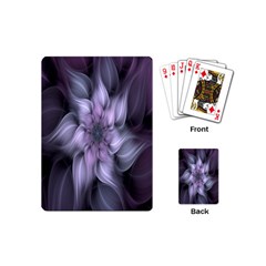 Fractal Flower Lavender Art Playing Cards (mini)  by Celenk