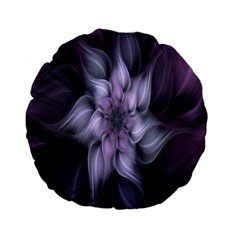 Fractal Flower Lavender Art Standard 15  Premium Flano Round Cushions by Celenk