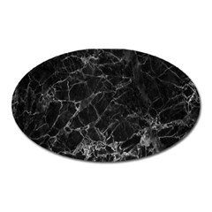 Black Texture Background Stone Oval Magnet by Celenk