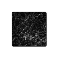 Black Texture Background Stone Square Magnet by Celenk