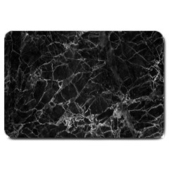 Black Texture Background Stone Large Doormat  by Celenk