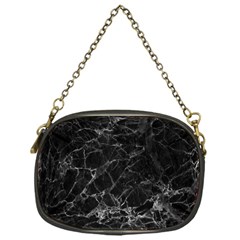 Black Texture Background Stone Chain Purses (one Side)  by Celenk