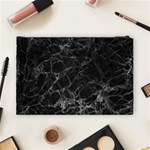 Black Texture Background Stone Cosmetic Bag (Large)  Back