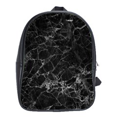 Black Texture Background Stone School Bag (large) by Celenk