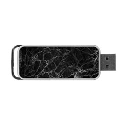 Black Texture Background Stone Portable Usb Flash (one Side) by Celenk