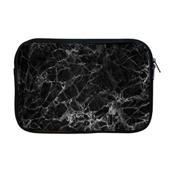 Black Texture Background Stone Apple Macbook Pro 17  Zipper Case by Celenk