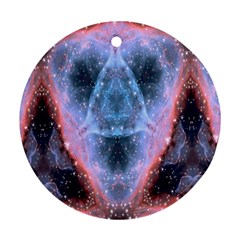 Sacred Geometry Mandelbrot Fractal Round Ornament (two Sides) by Celenk