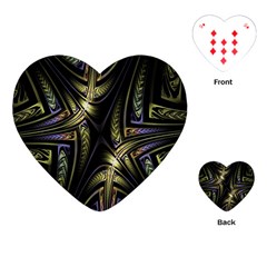 Fractal Braids Texture Pattern Playing Cards (heart)  by Celenk