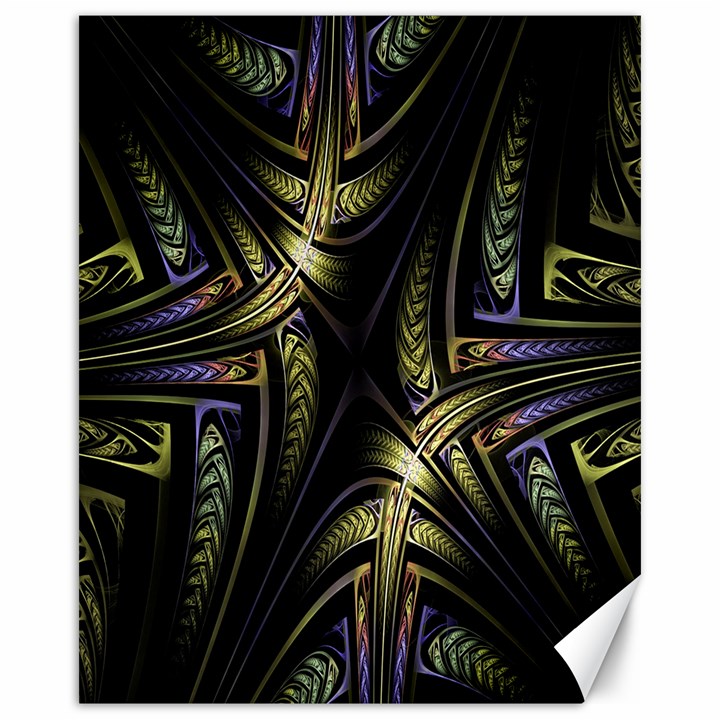 Fractal Braids Texture Pattern Canvas 16  x 20  