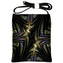 Fractal Braids Texture Pattern Shoulder Sling Bags by Celenk