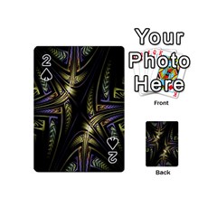 Fractal Braids Texture Pattern Playing Cards 54 (mini)  by Celenk