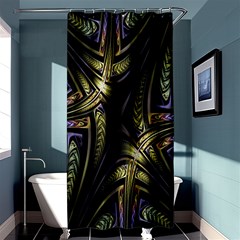 Fractal Braids Texture Pattern Shower Curtain 36  X 72  (stall)  by Celenk