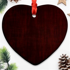 Grunge Brown Abstract Texture Heart Ornament (two Sides) by Celenk