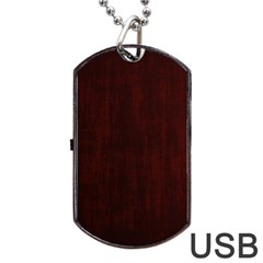 Grunge Brown Abstract Texture Dog Tag Usb Flash (two Sides) by Celenk