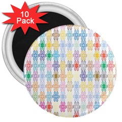 Background Wallpaper Spirals Twirls 3  Magnets (10 Pack)  by Celenk