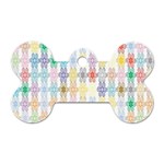 Background Wallpaper Spirals Twirls Dog Tag Bone (Two Sides) Front