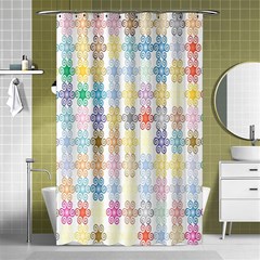 Background Wallpaper Spirals Twirls Shower Curtain 48  X 72  (small)  by Celenk