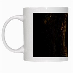 Beads Fractal Abstract Pattern White Mugs by Celenk