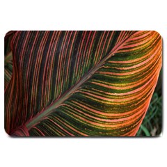 Leaf Colorful Nature Orange Season Large Doormat  by Celenk