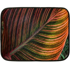 Leaf Colorful Nature Orange Season Double Sided Fleece Blanket (mini)  by Celenk