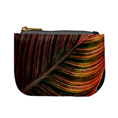 Leaf Colorful Nature Orange Season Mini Coin Purses by Celenk