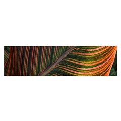 Leaf Colorful Nature Orange Season Satin Scarf (oblong) by Celenk