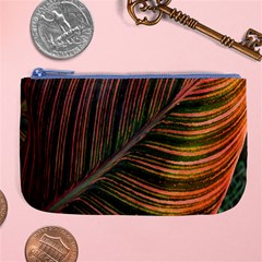 Leaf Colorful Nature Orange Season Large Coin Purse by Celenk