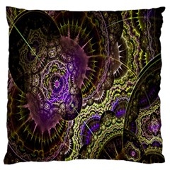 Abstract Fractal Art Design Large Cushion Case (two Sides) by Celenk