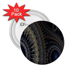 Fractal Spikes Gears Abstract 2 25  Buttons (10 Pack)  by Celenk