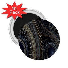 Fractal Spikes Gears Abstract 2 25  Magnets (10 Pack)  by Celenk