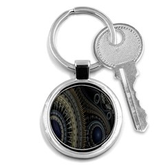 Fractal Spikes Gears Abstract Key Chains (round)  by Celenk