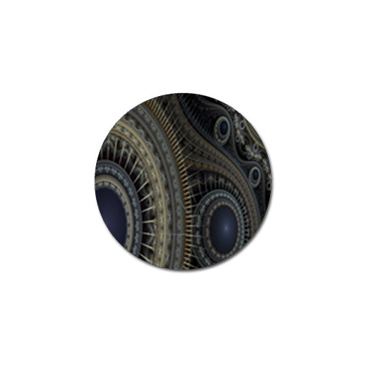 Fractal Spikes Gears Abstract Golf Ball Marker (4 pack)