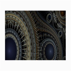 Fractal Spikes Gears Abstract Small Glasses Cloth by Celenk