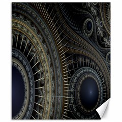 Fractal Spikes Gears Abstract Canvas 8  X 10  by Celenk