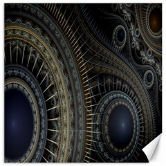 Fractal Spikes Gears Abstract Canvas 20  X 20   by Celenk