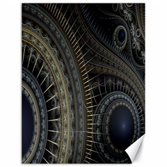 Fractal Spikes Gears Abstract Canvas 18  X 24   by Celenk