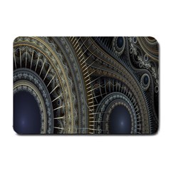 Fractal Spikes Gears Abstract Small Doormat  by Celenk