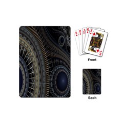 Fractal Spikes Gears Abstract Playing Cards (mini)  by Celenk