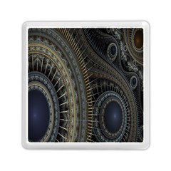 Fractal Spikes Gears Abstract Memory Card Reader (square)  by Celenk