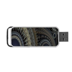 Fractal Spikes Gears Abstract Portable Usb Flash (one Side) by Celenk