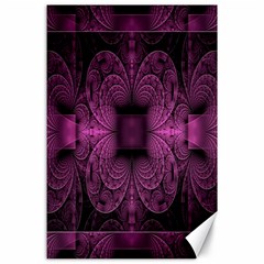 Fractal Magenta Pattern Geometry Canvas 24  X 36  by Celenk