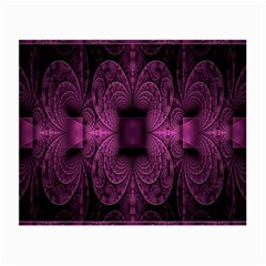 Fractal Magenta Pattern Geometry Small Glasses Cloth (2-side) by Celenk