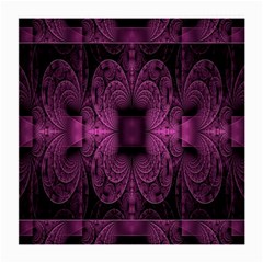 Fractal Magenta Pattern Geometry Medium Glasses Cloth by Celenk