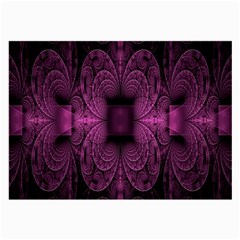 Fractal Magenta Pattern Geometry Large Glasses Cloth (2-side) by Celenk